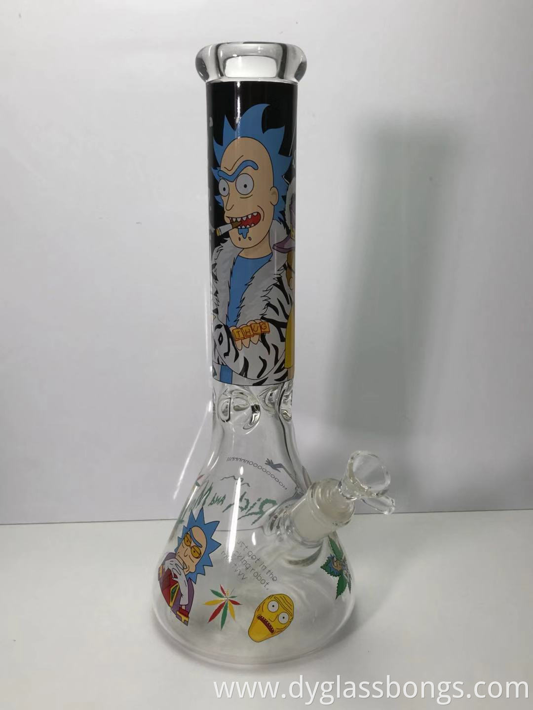 7MM thick Rick And Morty Glass Beaker Bong